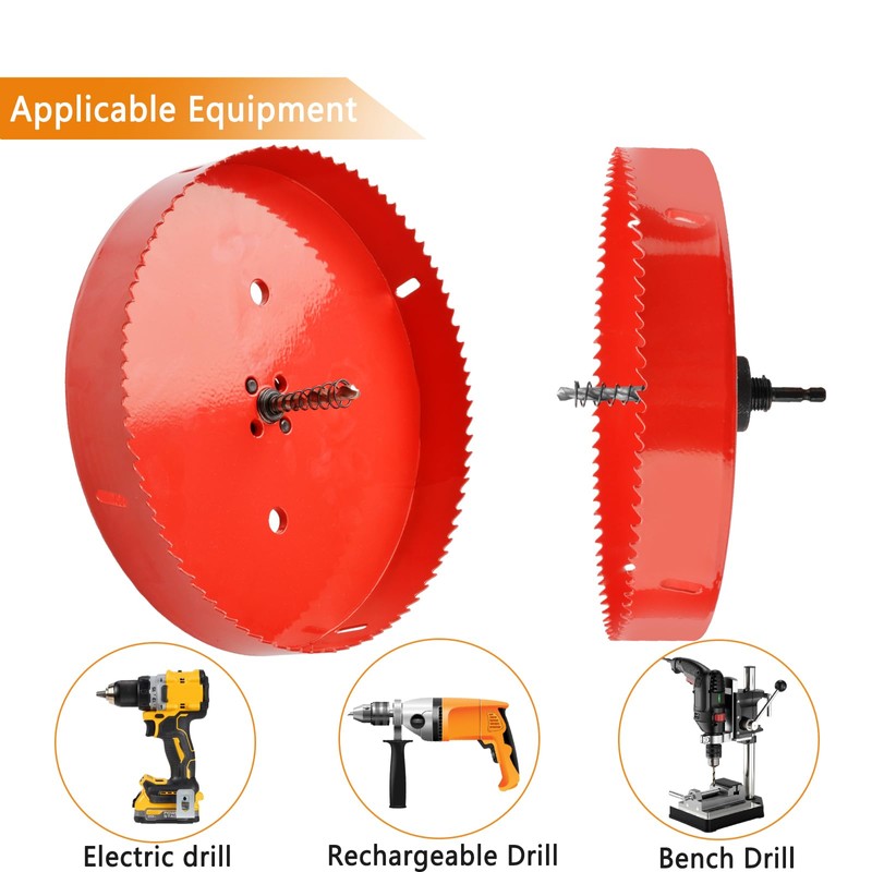 FOYWOTI Hex Shank,Hole Saw HSS with Arbor Bi-Metal & Heavy