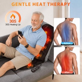 comrelax Back Massager for Chair,Massage Chair Pad Helps Relax Muscle and Relieve Pain, Using in The Office/At Home Seat Massager for Father's Day