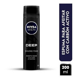Espuma para afeitar NIVEA MEN Deep antibacterial con carbón activo 200 ml