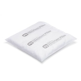 New Pig Skimmer Oil-Only Absorbent Pillow, 1/2 Gal Absorbency, Absorbs Oil-Based Liquids, Repels Water, 12" L x 12" W x 1" H, White (10 Pillows), PIL405