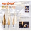 NordWolf 12-Piece HSS Titanium Metric Step, Countersink, Cone Drills with