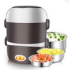 ERYUE Electric Lunch Box Three layers Stainless Steel Heating Rice