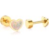 TAIGRAMA Gold Flat Back Stud Earrings for Women, Hypoallergenic Surgical