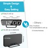 JALL Super Slim LED Digital Alarm Clock, Mirror Surface for