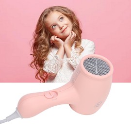 Secador de Viaje para Niños con Iones Negativos, Cuidado del Cabello a Temperatura Constante, Viento Alterno Ajustable de 3 Velocidades, Método de Soplado Suave, Bloqueo (Enchufe