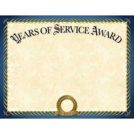 Great Papers! Years of Service Foil Certificate, 20 Count, 8.5" x 11" (2015113)