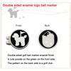 ADHERE Golf Ball Markers Unique Double Side Cute Poodle Enamel