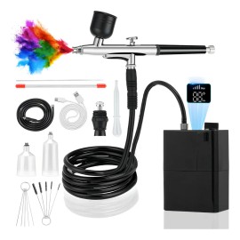 Kit Aerógrafo Doble Acción Multiuso Con Compresor Aire