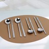 Queensense Stainless Steel Cutlery Set 10-Person Charming Plain Home Commercial