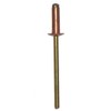 3/16" Diameter Copper Blind Rivet with Brass Mandrel, Dome Head,