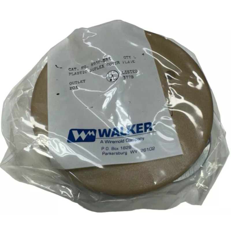 Walker 895P-BRZ Bronze Plastic Duplex Floor Box Cover Plate w/two