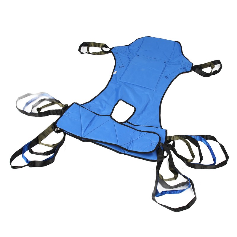 Patient Full Body Lift Sling Royalblue Head Support Toileting Transfer
