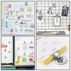 FINDMAG Paquete de 12 clips magnéticos para colgar cuadros y exhibición de fotos, ideal para refrigerador, exhibición de fotos de graduación y portafo
