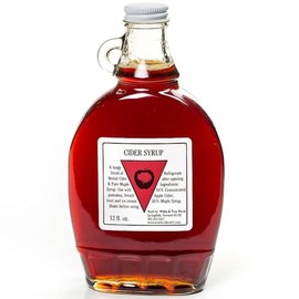 Pure Cider Syrup, Vermont Family Farm Made, Sweet, Tangy, Boiled Cider and Pure Maple Syrup Blend, 12 fl oz glass bottle