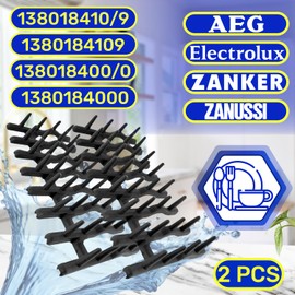Set of 2 dish holders with rubber spikes 175 x 80 x 30 mm for the upper basket dishwasher with original code 138018410/9 1380184109 138018400/0 1380184000 for AEG for Electrolux - MONTERAL