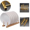 Bamboo Wooden Dish Rack Dishes Drainboard Drying Drainer Storage Holder