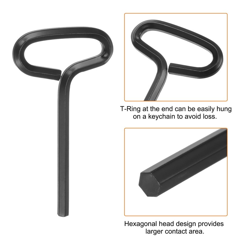 HARFINGTON 10pcs Dogging Hex Key Wrench 5/32" SAE Metal Dog