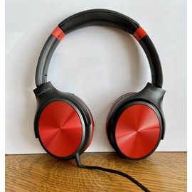 PeohZarr 2 COUNT PeohZarr Wired On-Ear Headphones RED