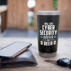 Cybersecurity Funny Beer Computer Professional Engineer Stainless Steel Insulated Tumbler