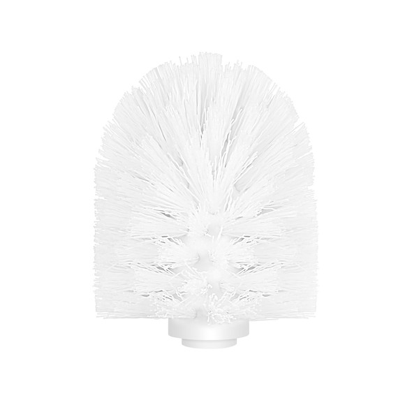 TOPBATHY 1pcs Toilet Brush Head Replacement with Durable Stiff Bristles for Bathroom (White)