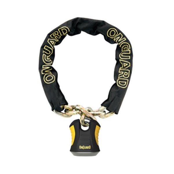 ONGUARD 8017 Beast 12mm x 4' Hex Chain Lock, Black/Yellow