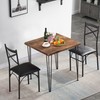 VECELO 3-Piece Dining Room Kitchen Table and Pu Cushion Chair