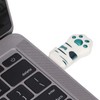 Memory Stick Olive Green Tabby Pattern Cat Paw Shape USB