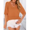 PRETTYGARDEN Women's Short Sleeve Sweater Tops 2025 Spring Summer Casual