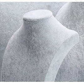 Made in Cosmos Jewelry, Stable, Faux Leather, PU Material, Gold, Silver, Black, White, Store, Writer, Necklace, Necklace, Necklace, Stand, Exhibition, Display, Torso (29cm, Gray)