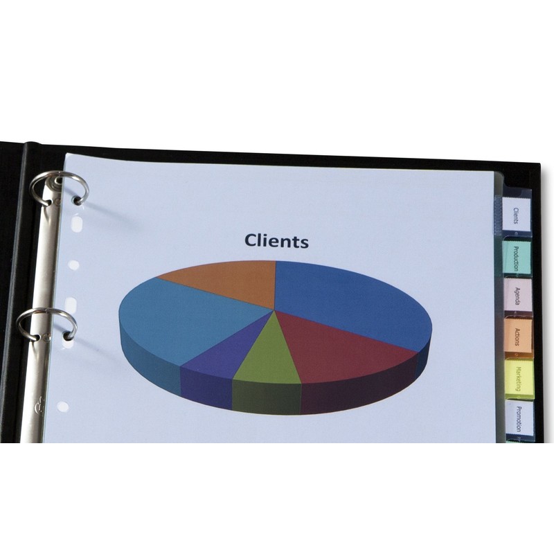 Avery 05614501 Index Maker Polypropylene Insertable Tab Dividers, 12 Plain