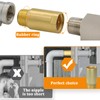 Brass Tap Extension 1/2 Inch 50 mm, Pack of 2