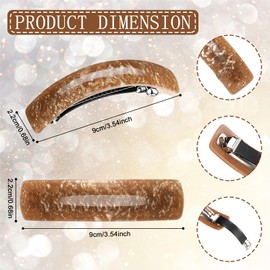 6 Pieces Hair Barrettes for Women Hair Clips Womens Hair Accessories Large French Hair Pin Retro Hair Clasp, 6 Colors (Vintage Pattern)