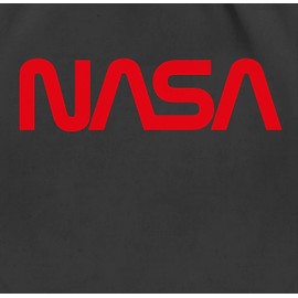 Shirtracer - Nerd gifts - Nasa Worm motif - gym bag and fabric bag made of cotton, 2 Black, Einheitsgröße