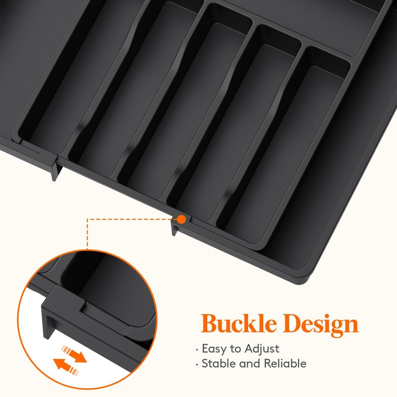 Lifewit Silverware Drawer Organizer and Utensil Organizer Set, Expandable Cooking
