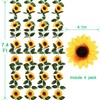 Shiny Flower 4 Pcs Artificial Sunflower Garland Silk Sunflower Vine