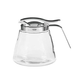 APS 765 Allzweckgießer, Glasgießer mit Edelstahl Schraubdeckel, Gießer für Honig, Kaffeesahne oder weitere Flüssigkeiten, 8,5 x 12 cm, 13 cm Höhe