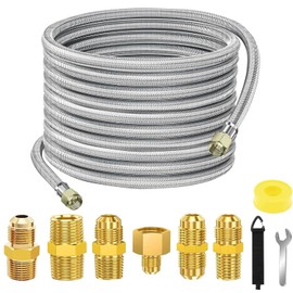 36 FT Propane Hose Extension-High Pressure Braided Gas Line Hose Propane Conversion Kit for BBQ Grill, Fire Pit, Heater (36FT)