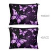 Flashideas Purple Butterfly Makeup Bag Portable Waterproof Cosmetic Bag Durable