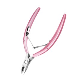 Cuticle Trimmer with Cuticle Pusher and Scissors, Cuticle Remover Professional Durable Pedicure Manicure Tools, Stainless Steel Cuticle Nipper Cutter Clipper (Pink Scissor)
