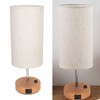 Touch Control Table Lamp Metal and Cloth USB Charging Three