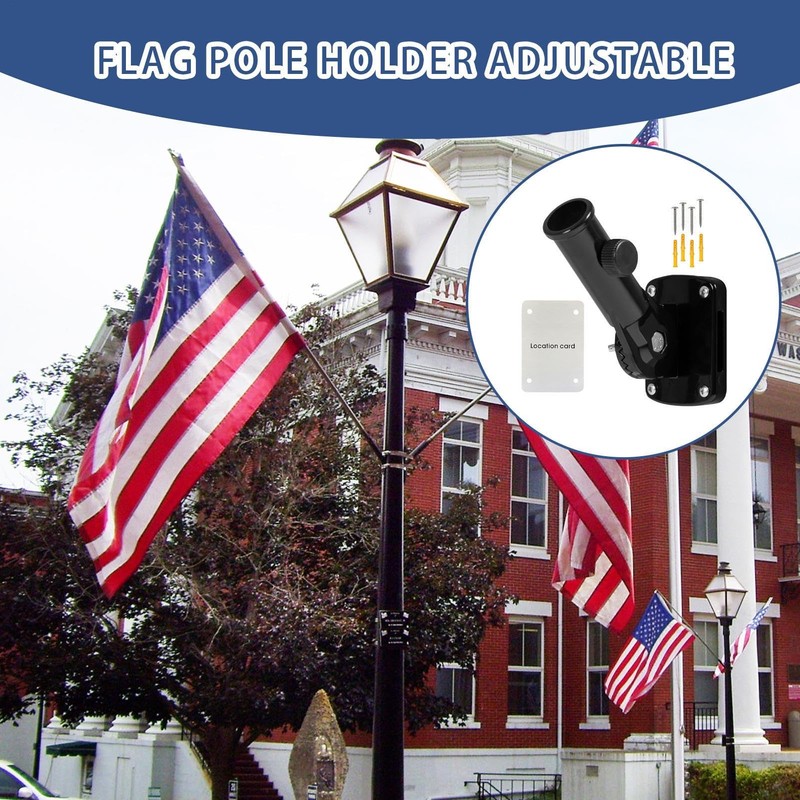 Flag Mount,Heavy Duty Flag Pole Mount Adjustable | 1 Inch