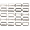 BQLZR, Metallschnallen mit Schiebedorn, 38 mm, 20 Stück, N08437, Silber/Schwarz,