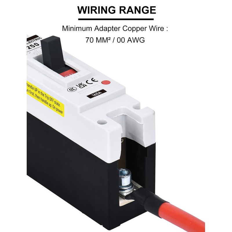 DIHOOL 160 Amp Main Circuit Breaker DC AC Disconnect Switch