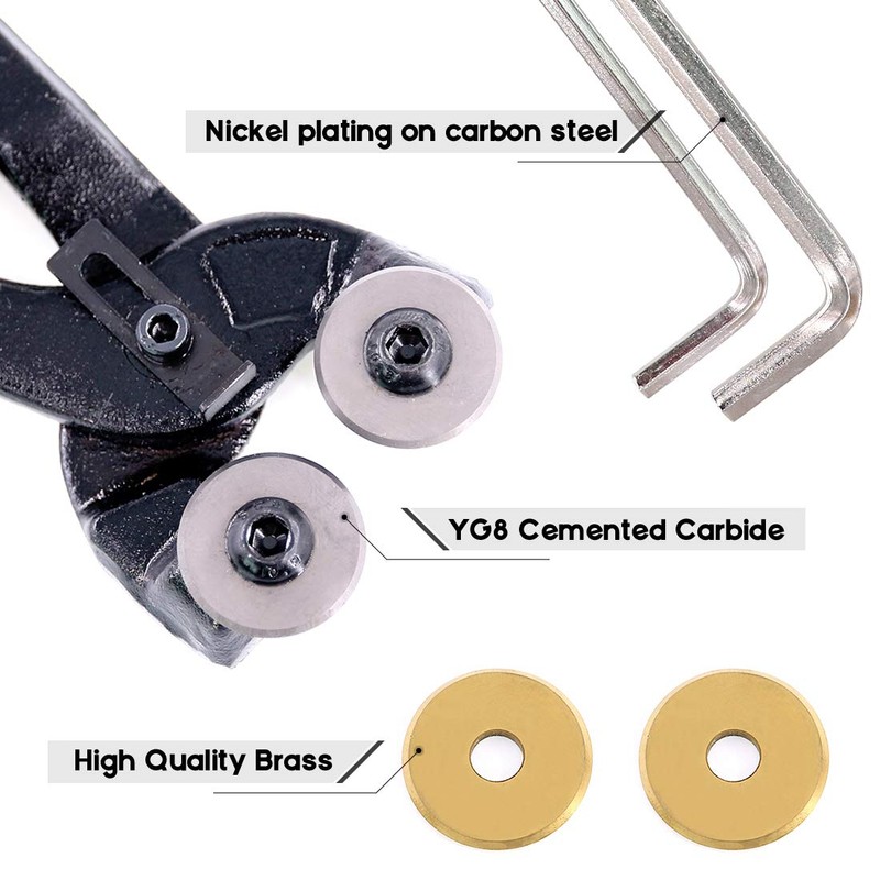 Swpeet 5Pcs Heavy Duty Glass Mosaic Cutter Kit, 8 Inch