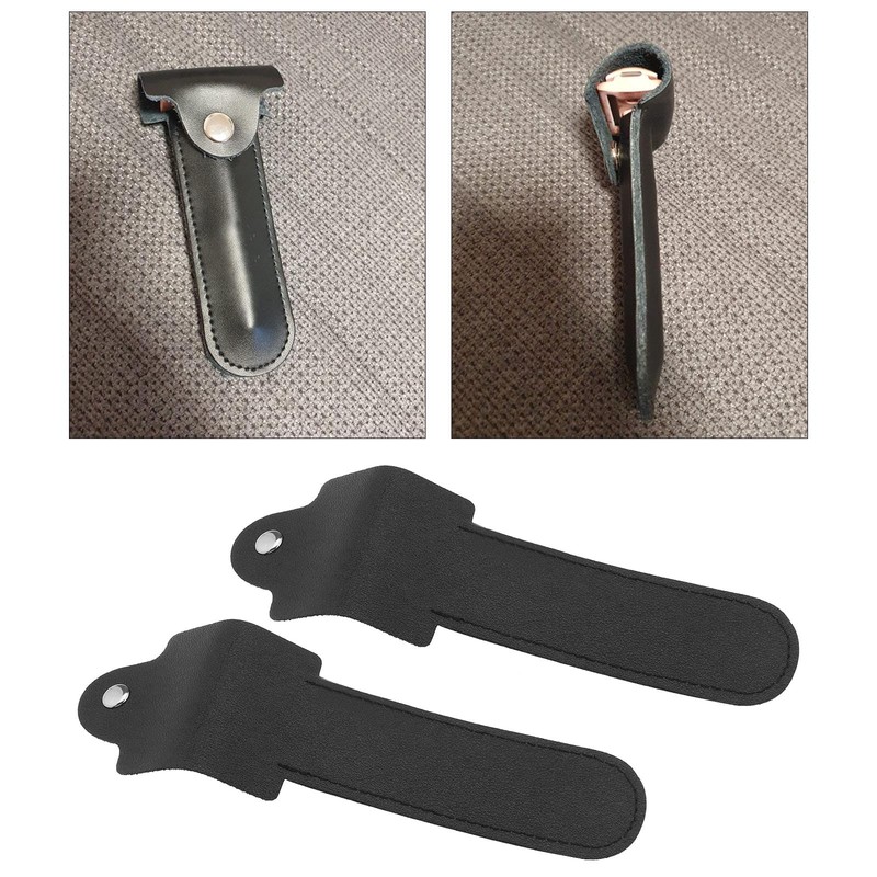 VGOL 2PCS PU Leather Razor Case Portable Shaving Pouch Holder