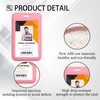 Lanyardio 1 Pack Sliding Vertical ID Badge Holder Hard Pink