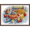 JOYSEWING Bread Kitchen Afternoon Tea Printed Pattern Counted Cross Stitch