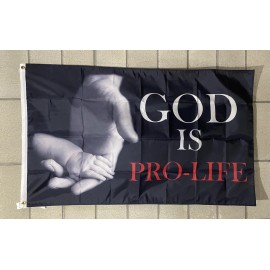 Unbranded God Is Pro Life Flag FREE SHIP Jesus Republican Lib Savior Save America Sign 3x5