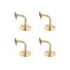 Infinity Decor Pack of 4 Traditional Handrail Brackets Polished Brass