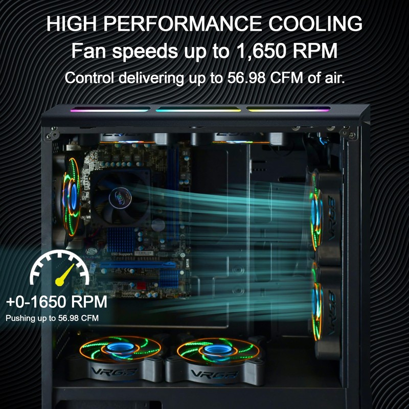 120mm RGB Case PC Fans Cooler Fan with Max 1650
